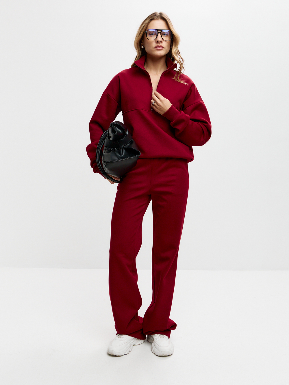 Бордовые брюки Sean