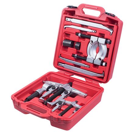 Цена на МАСТАК (104-12030C) Набор съемников подшипников с гидравлическим усилителем 30 т, кейс, 14 предметов