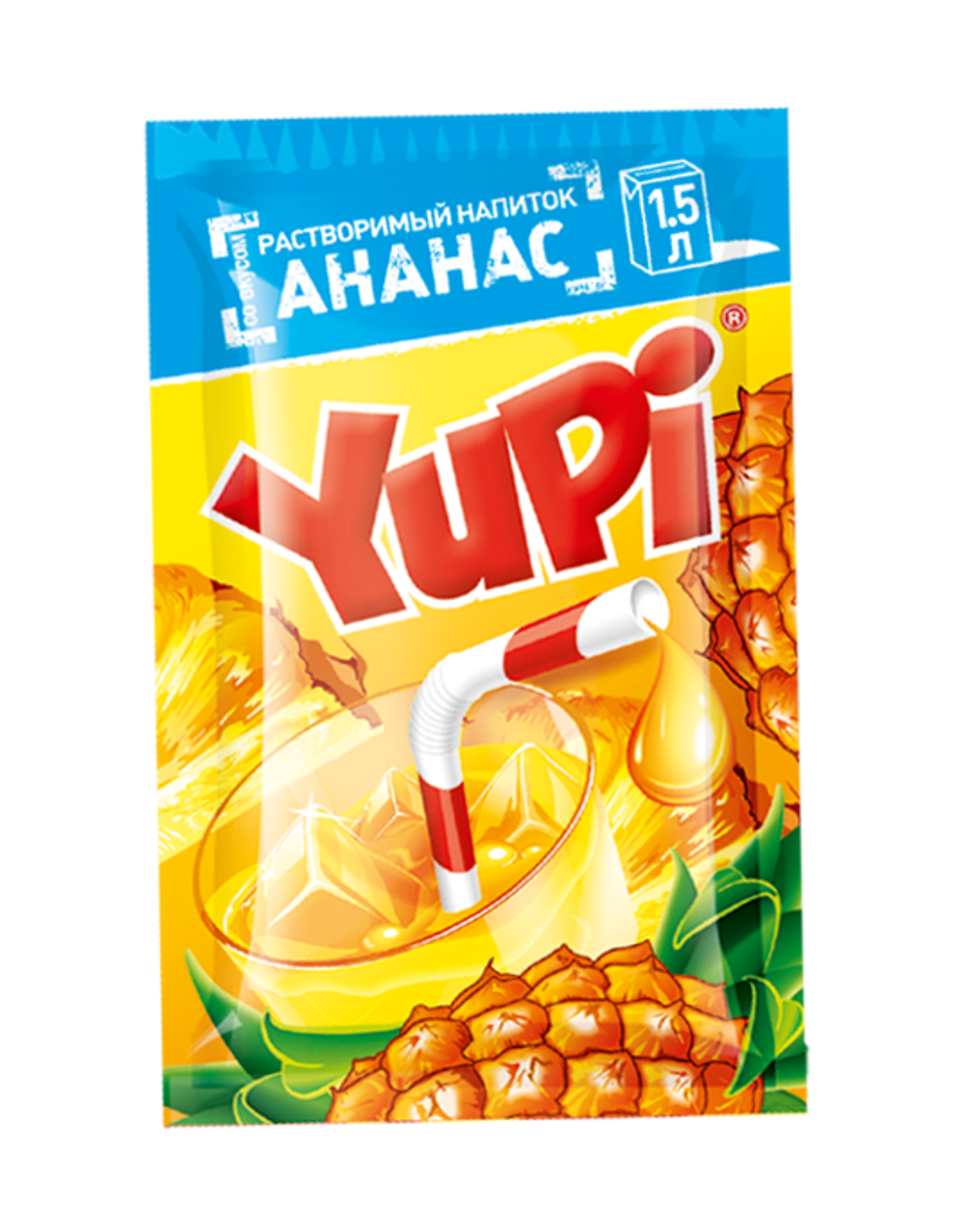Растворимый напиток ЮПИ Ананас 12г*24шт*6 блоков.
