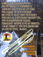 Палки для трекинга, скандинавский ходьбы/ телескопические Carbon pole EVA grip /2 шт, цвет черный