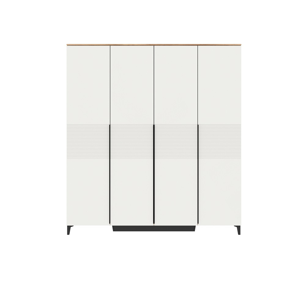 Шкаф для платья и белья 4-х дверный Белла