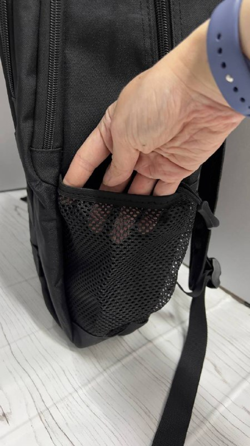 Тактический городской рюкзак с широкой ручкой / чёрный