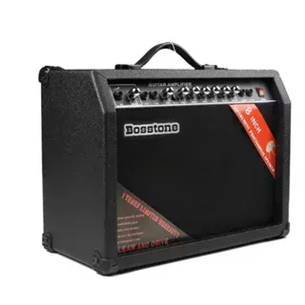 Bosstone GA-40W Orange Гитарный усилитель. Мощность - 40 Ватт. Динамик 8". Размер - 46х25х36 см. Вес - 7.4 кг. Цвет - оранжевый.