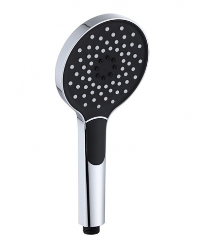 2021 Лейка для душа хром/черный 12*26см (2-функций, кнопка) HANSEN (50/1шт)