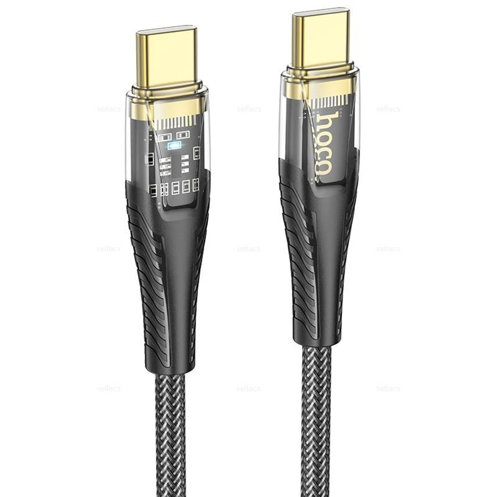 Кабель Type-C на Type-C Hoco U121 (black) (Краснодар склад)