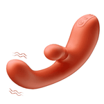 Коралловый вибратор-кролик 27см с ротацией Amovibe Vibella Rabbit Vibrator