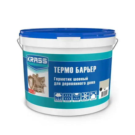 KRASS Герметик акриловый ТЕРМО БАРЬЕР для деревянного дома Бук 7кг (LAKRA)