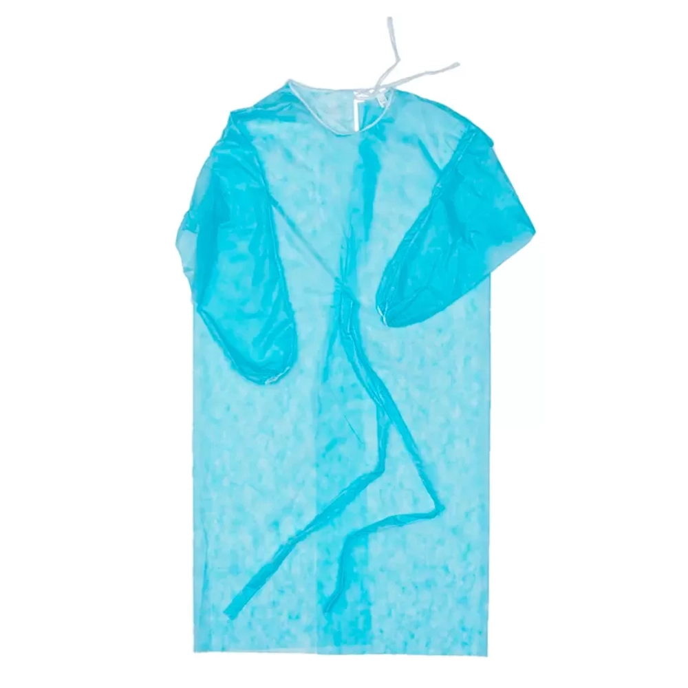 Халат хирургический рукав-резинка 110 см спанбонд плотность 25 нестерильный на завязках размер 48-50 10 шт