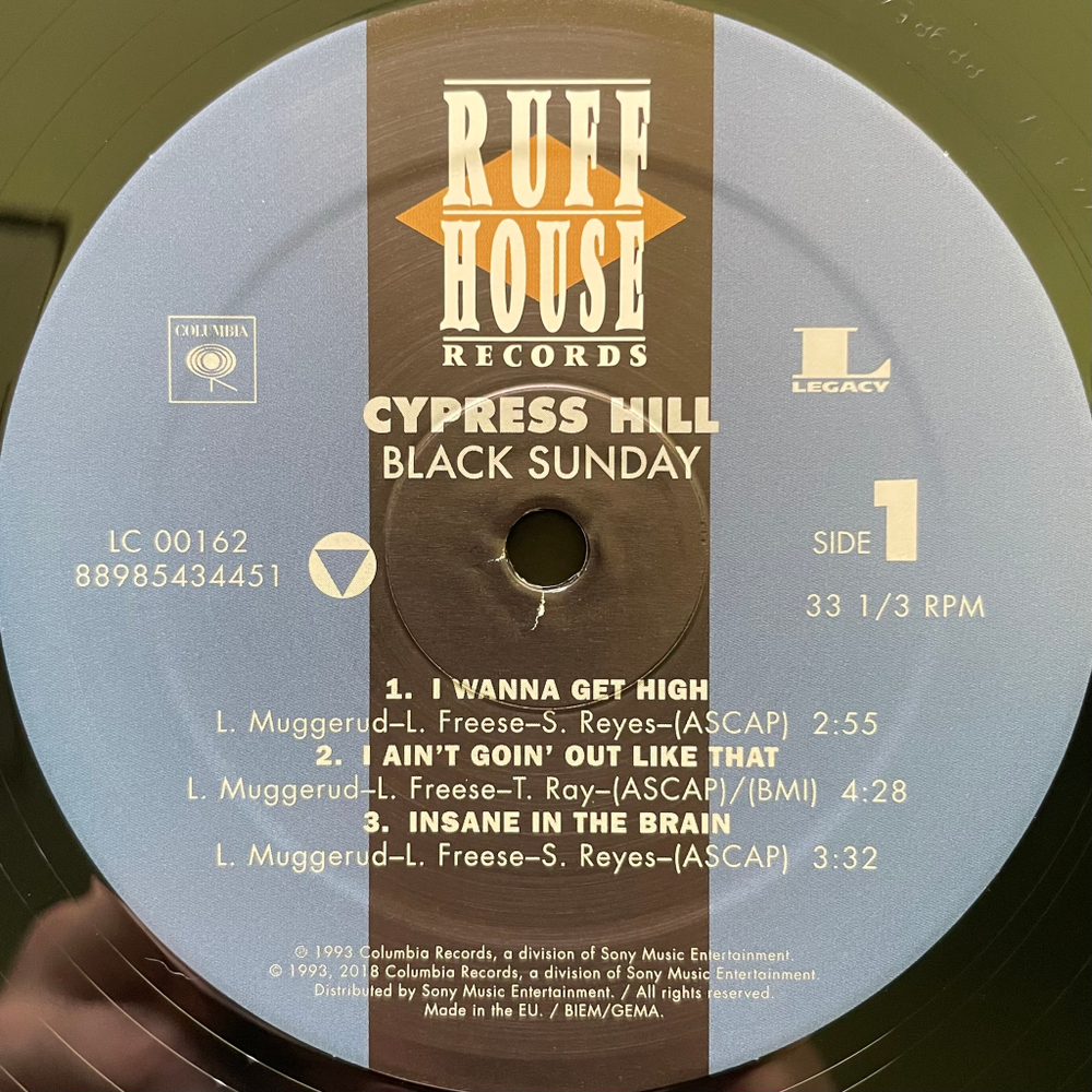 Cypress Hill ‎– Black Sunday 2LP (Европа 2018г.)
