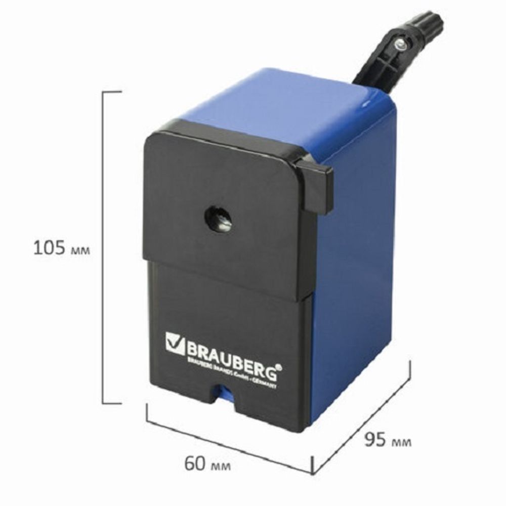 Точилка механическая Brauberg RoboBlue, пласт. корпус, со струбциной, синий, инд. упак.