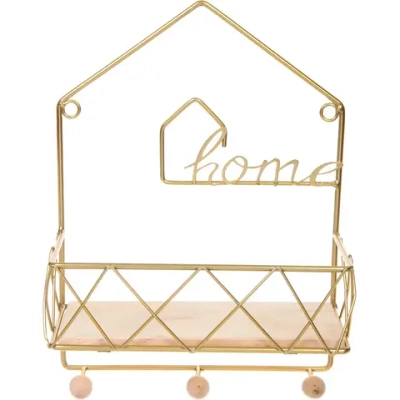 Ключница настенная металлическая «ЛОФТ ВОСТ», птифур, цвет золото, 30*22*10см (коробка)