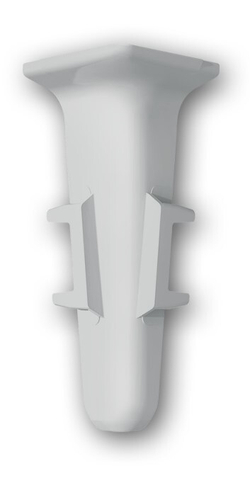 Угол внутренний для плинтуса 70мм "Деконика", 186 Алюминий