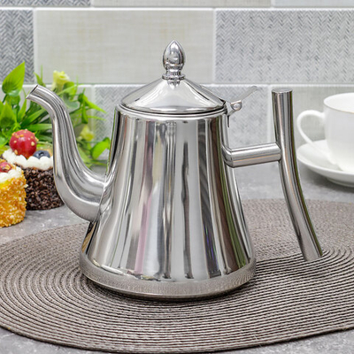 Чайник заварочный 1,5л с фильтром, нерж.сталь