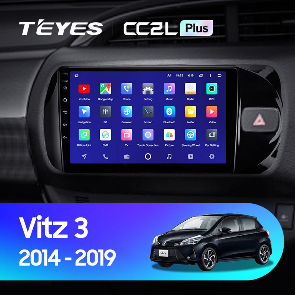 Teyes CC2L Plus 9" для Toyota Vitz 2014-2019 (прав)