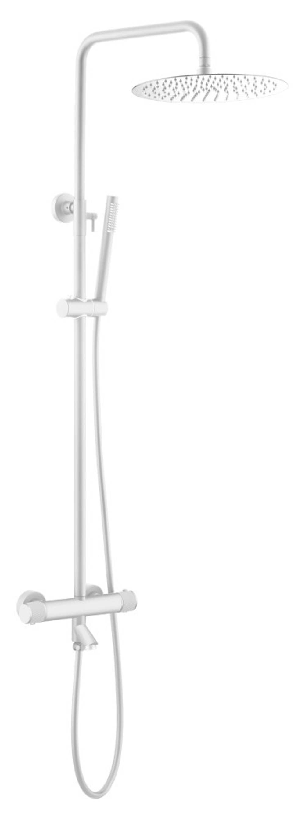 Boheme Стойка для душа c термостатом UNO Matt White