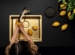 Мойка Falmec COMO 50 CM PVD GOLD (FLUSH/TOPMOUNT/UNDERMOUNT)