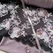 Кружево эластичное черное/цветы 22 см, Китай