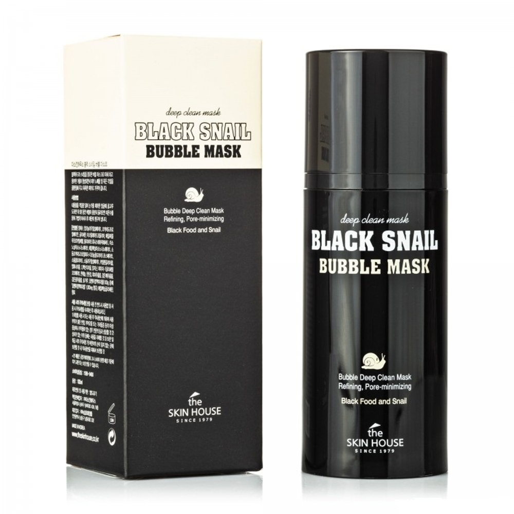 The Skin House Black Snail Bubble Mask очищающая пузырьковая кислородная маска с экстрактом улитки