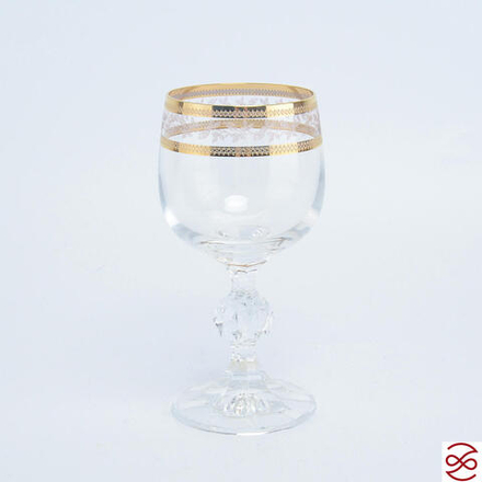 Набор бокалов для вина Crystalex Bohemia Золотой Лист 150мл (6 шт)