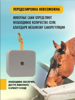 Соль для животных лизунец кормовая Лимисол