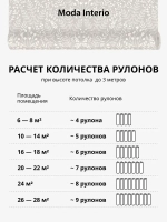 Обои флизелиновые, веточки на сером, прованс, метровые, для кухни, Palantine (Moda interio)