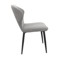Стул "Монро" (арт. 338), велюр Бренди В22 серый, ножки черные