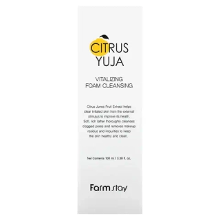 Пенка для умывания с экстрактом юдзу FARMSTAY Citrus Yuja Vitalizing Foam Cleansing 100 мл