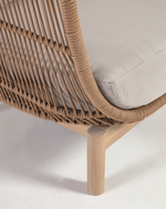 3-местный диван Catalina из бежевой веревки и массива акации