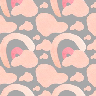 Акварельный абстрактный бесшовный паттерн на сером