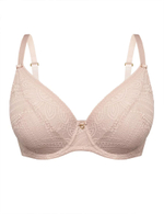 Кружевной бюстгальтер на косточках Mefemi DESIRE M bralette капучино