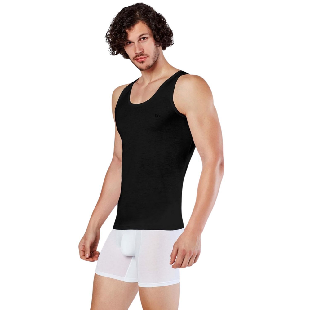 Мужская майка plus size Doreanse Cotton Premium (Размер: 5X) (Цвет: черный)