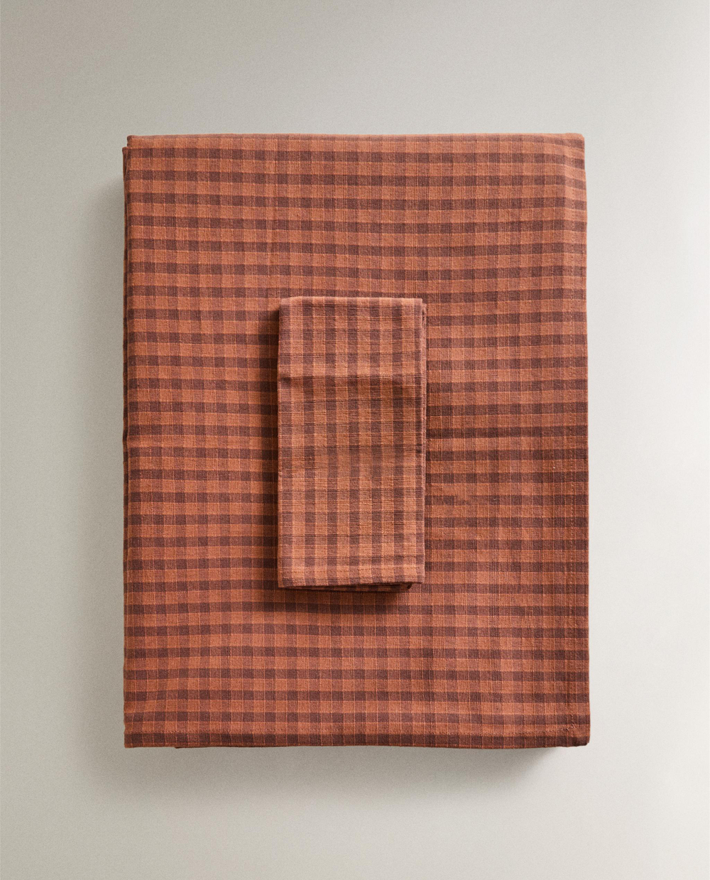 Zara Home скатерть из хлопка, клетка, 250 150 см