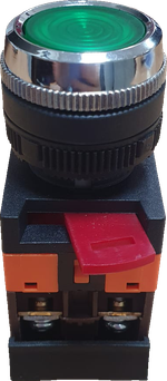 Кнопка IEK ABLFS-22 зеленый d22мм неон/230В 1з+1р TDM Electric