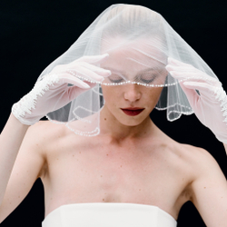 Фата круглая с жемчугом