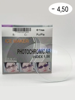 Линза для очков стигматич. 1шт  ICE MAKER -4.50 d 70 ind 1.5