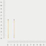 Серьги-продевки женские с фианитами желтого золота 585 пробы (арт. 93235)