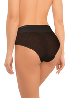 Трусики-макси с сетчатым кружевом (Размер: M) (Цвет: черный)