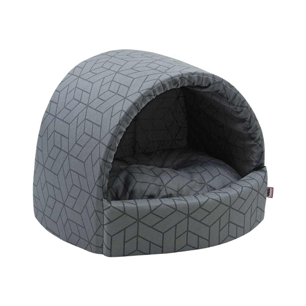 Дом ZOOEXPRESS &quot;Геометрия&quot; эстрада, серый, 33*30*28 см