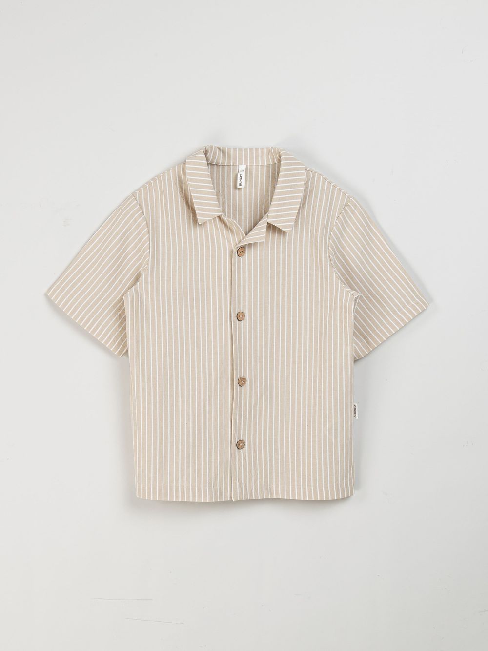 Рубашка хлопковая "ПЕСОК" с коротким рукавом подростковая