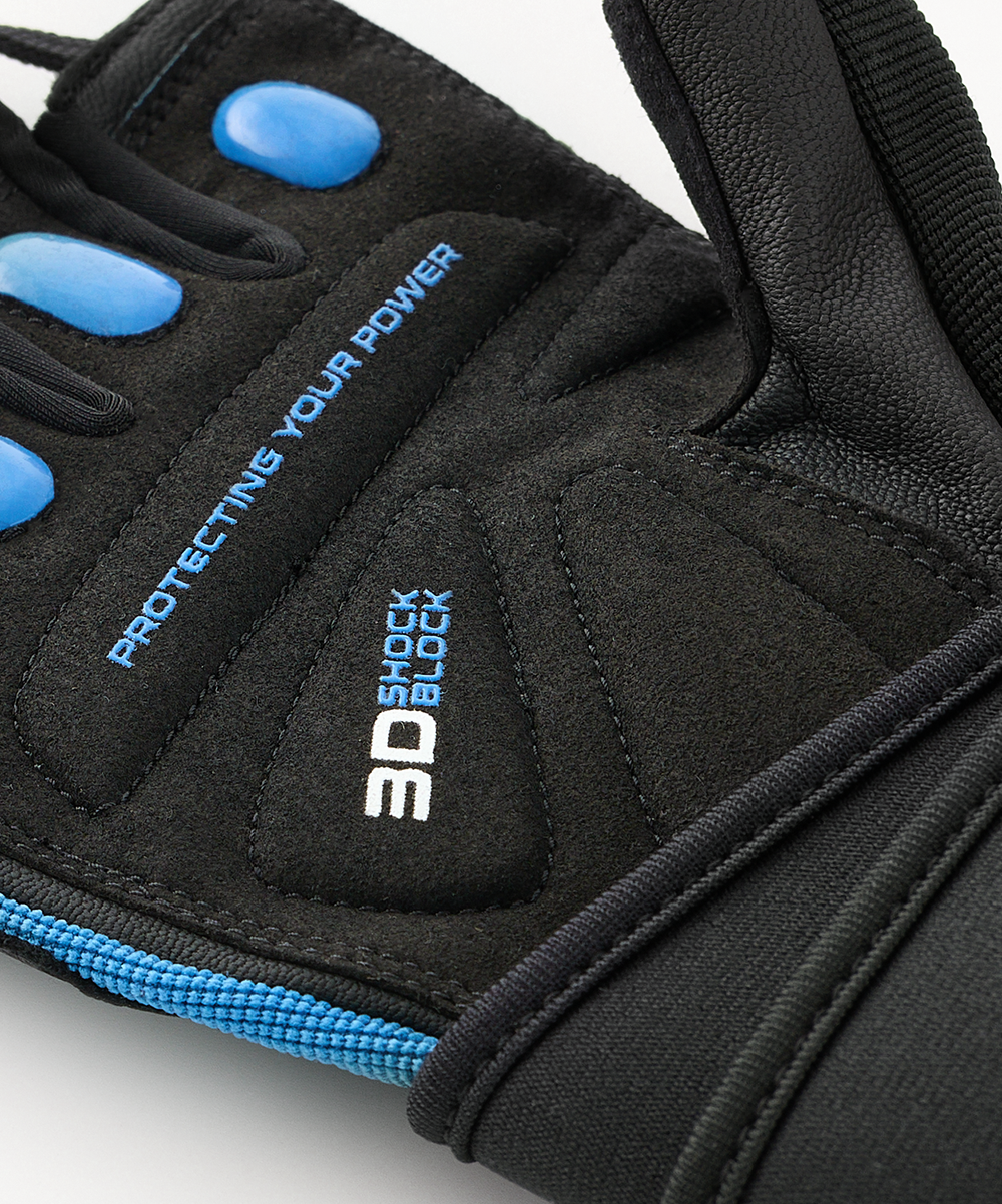 Перчатки для фитнеса STARFIT WG-201, черный/синий