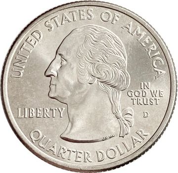 25 центов (1/4 доллара, квотер) 2002 США «Штат Миссисипи» (D)