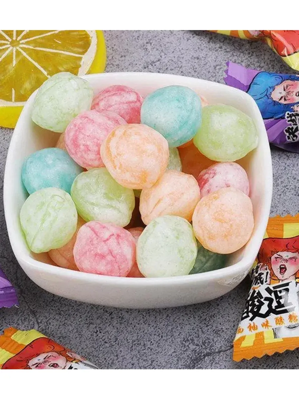 Супер кислые леденцы со вкусом Лайма 65 г * 3 шт