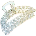 Заколка-краб для волос «Мон Пион», цепочка, микс 6 цветов, 9,5см (Блистер)