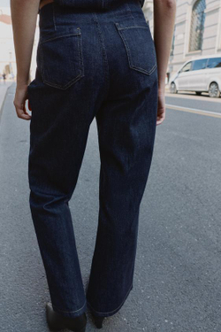 ZARA ДЖИНСЫ Z1975 WIDE LEG С ВЫСОКОЙ ПОСАДКОЙ, СИНИЙ