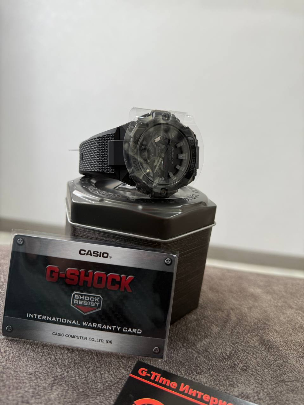 Японские наручные часы Casio G-SHOCK GST-B400BB-1A с хронографом