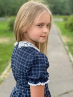 Платье школьное с коротким рукавом