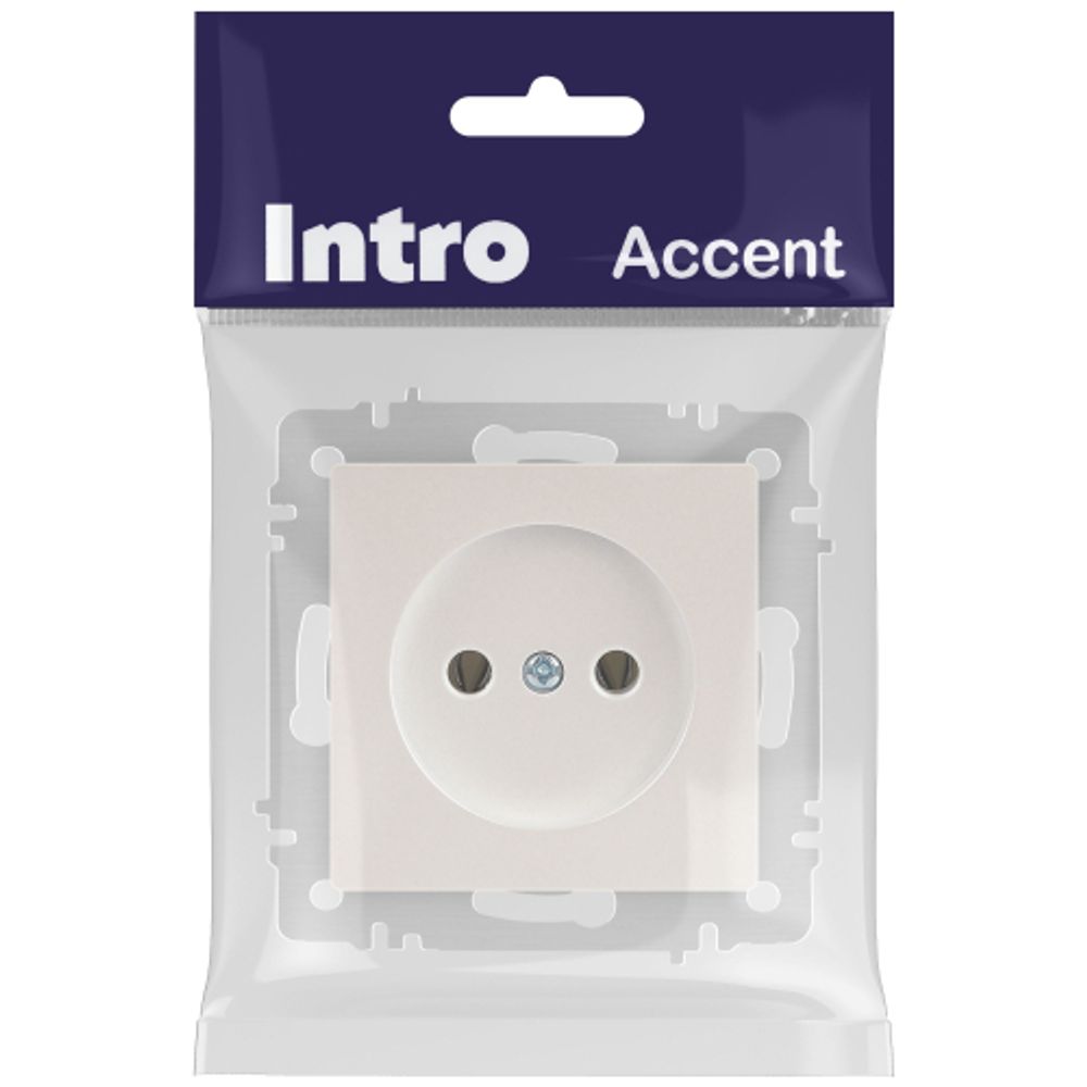 Розетка Intro Accent 6-201-06 2P 16А-250В IP20 СУ AL/CU перламутр