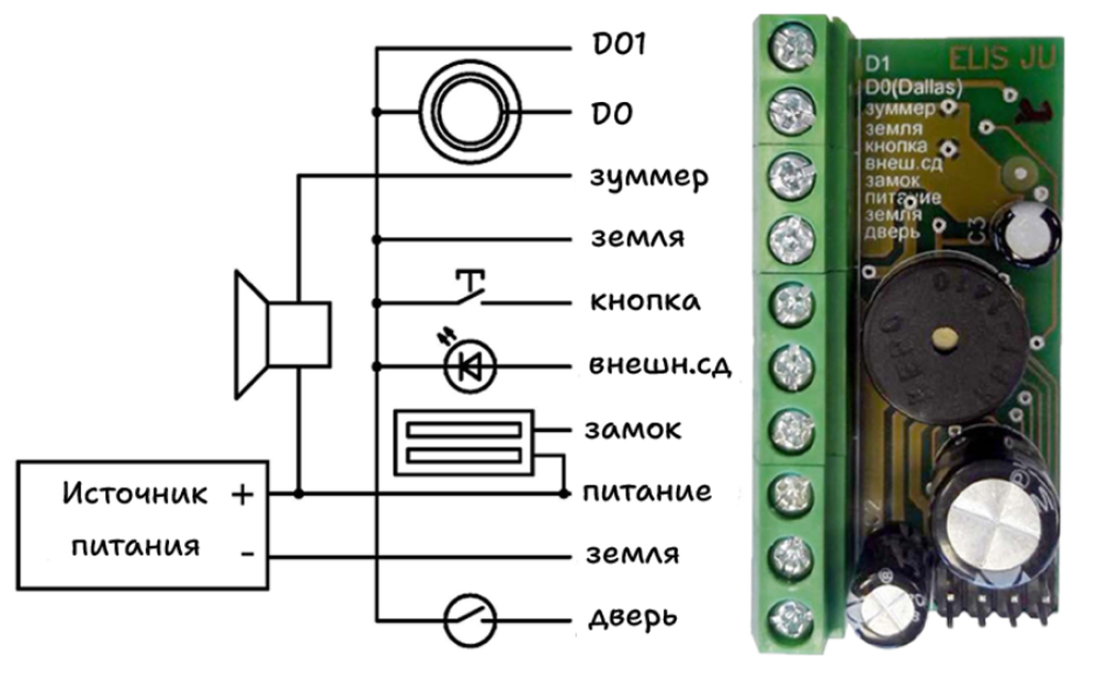 Комплект системы контроля доступа СКУД "Lite" с замком на 280 кг и кодовой панелью