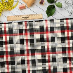 Ткань лен шотландка