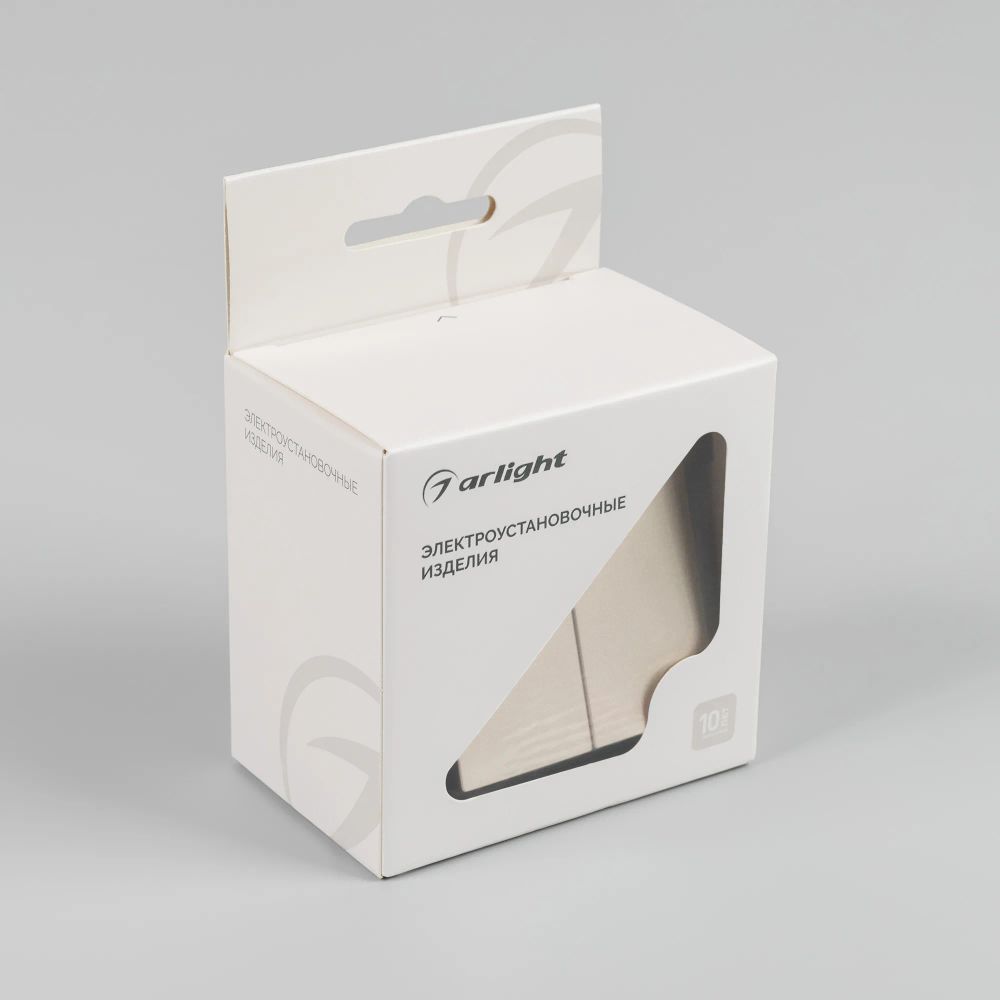 Механизм выключателя двухклавишный непроходной SWT-MK02-PL-GD-V (250V, 10A) (Arlight, -) 049890